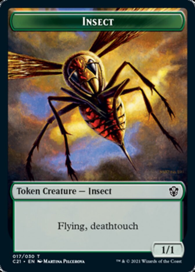 Beast (011) // Insect Double-Sided Token [Commander 2021 Tokens] | Pegasus Games WI