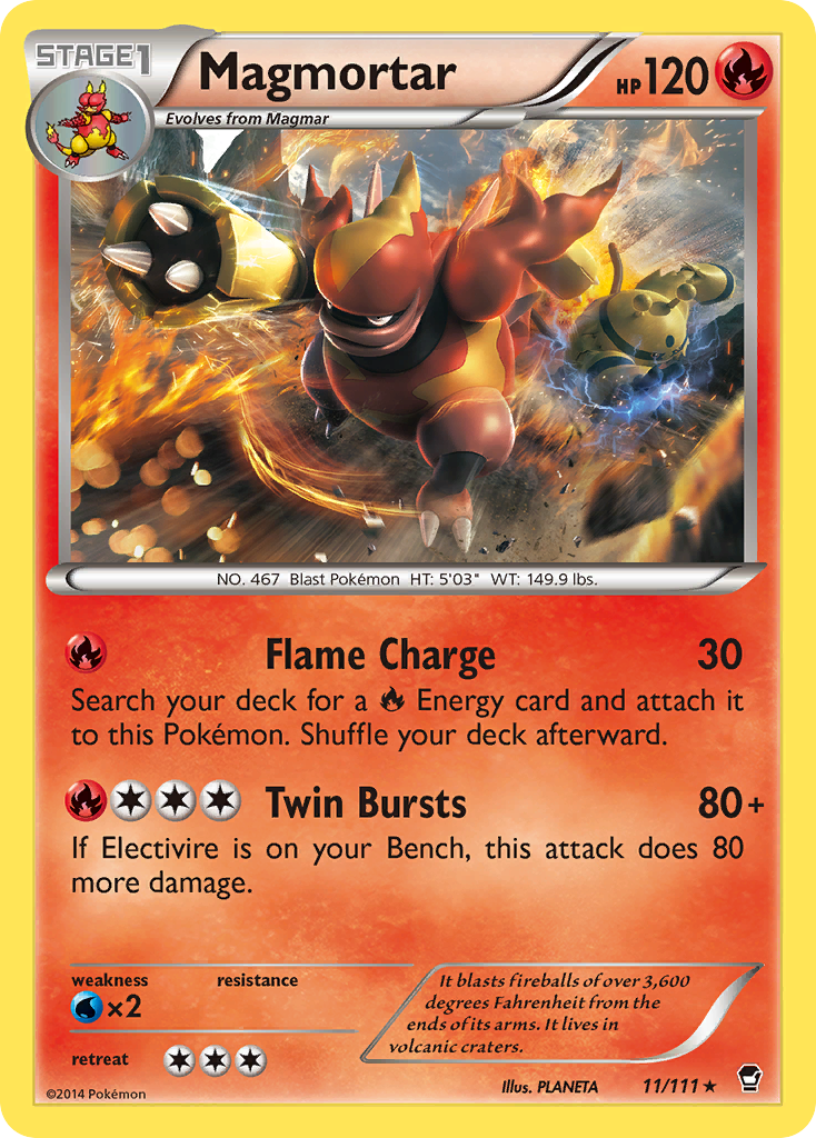 Magmortar (11/111) [XY: Furious Fists] | Pegasus Games WI