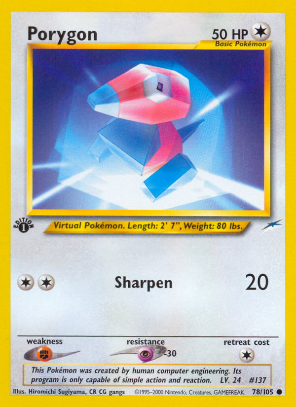 Porygon (78/105) [Neo Destiny 1st Edition] | Pegasus Games WI