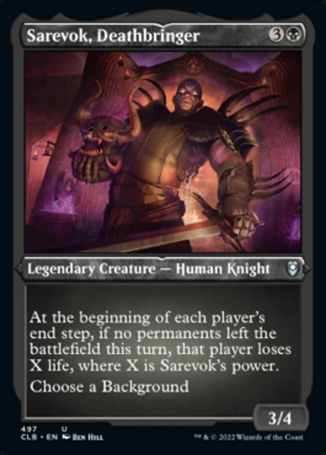 Sarevok, Deathbringer (Foil Etched) [Commander Legends: Battle for Baldur's Gate] | Pegasus Games WI