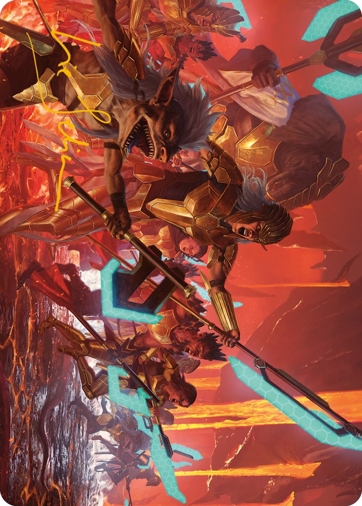 Roar of Resistance Art Card (Gold-Stamped Signature) [Phyrexia: All Will Be One Art Series] | Pegasus Games WI