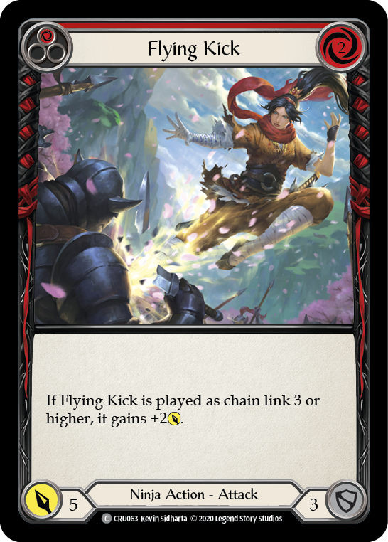 Flying Kick (Red) [CRU063] 1st Edition Rainbow Foil | Pegasus Games WI