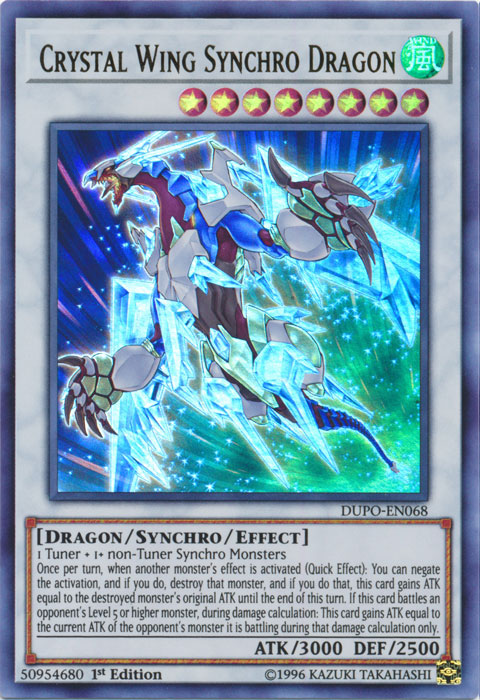 Crystal Wing Synchro Dragon [DUPO-EN068] Ultra Rare | Pegasus Games WI