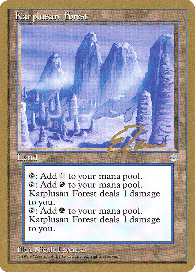Karplusan Forest (Eric Tam) [Pro Tour Collector Set] | Pegasus Games WI