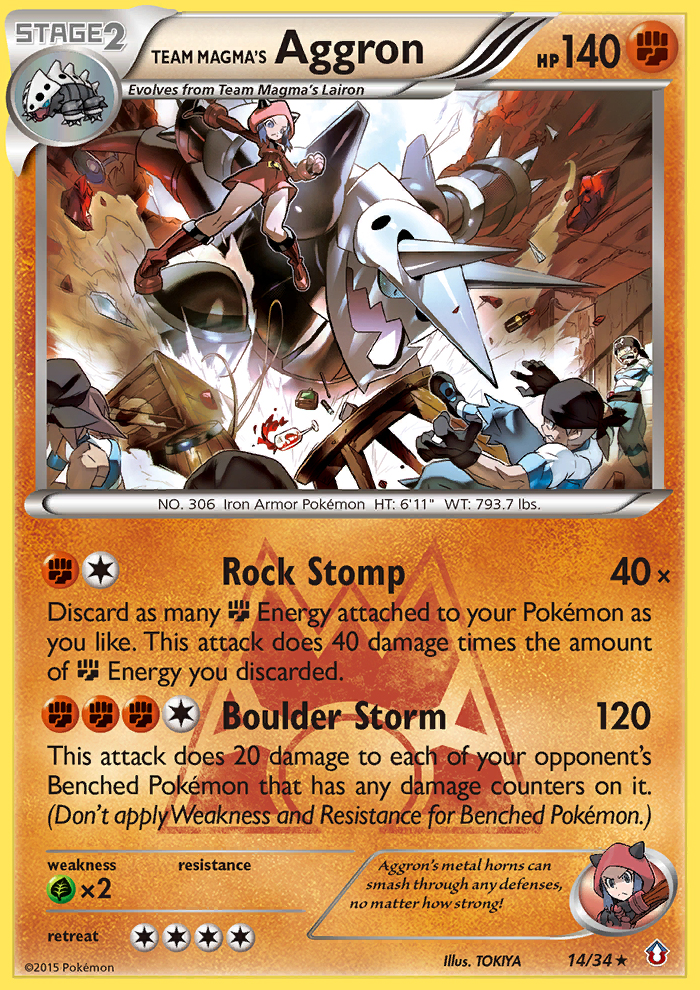 Team Magma's Aggron (14/34) [XY: Double Crisis] | Pegasus Games WI