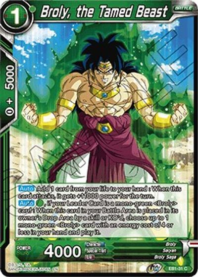 Broly, the Tamed Beast (EB1-31) [Battle Evolution Booster] | Pegasus Games WI