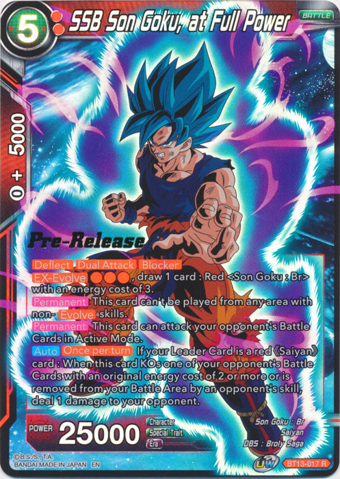 SSB Son Goku, at Full Power (BT13-017) [Supreme Rivalry Prerelease Promos] | Pegasus Games WI