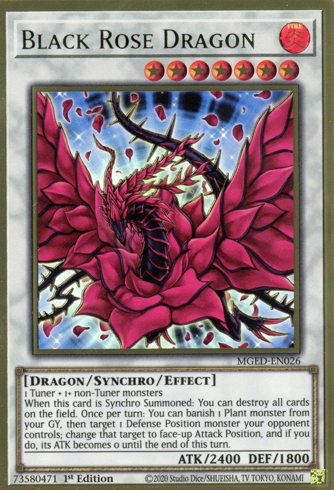 Black Rose Dragon [MGED-EN026] Gold Rare | Pegasus Games WI