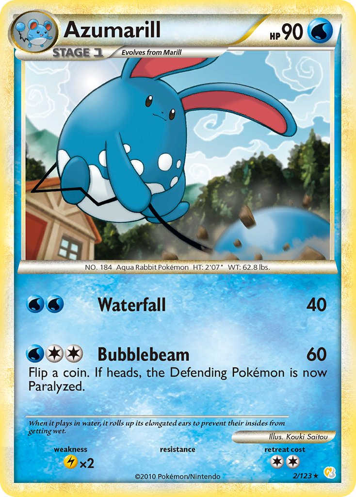 Azumarill (2/123) [HeartGold & SoulSilver: Base Set] | Pegasus Games WI