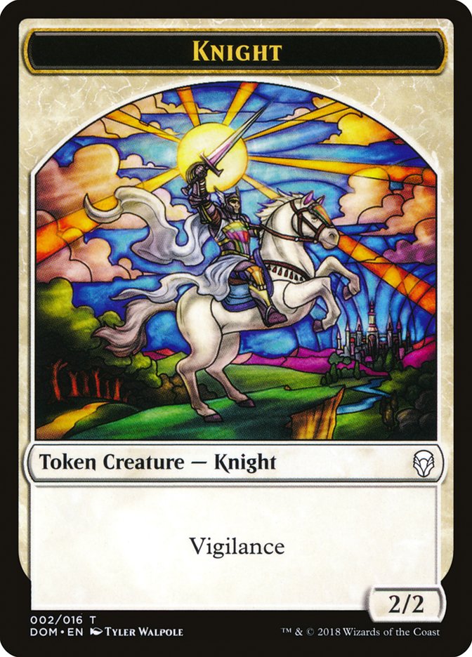 Knight Token (002/016) [Dominaria Tokens] | Pegasus Games WI