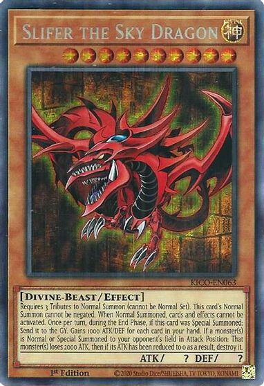 Slifer the Sky Dragon [KICO-EN063] Secret Pharaoh’s Rare | Pegasus Games WI