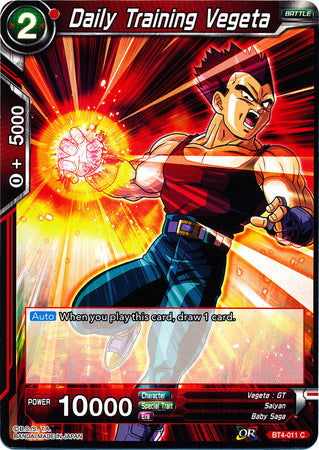 Daily Training Vegeta [BT4-011] | Pegasus Games WI