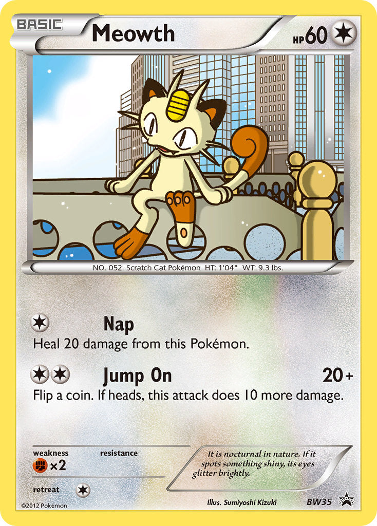 Meowth (BW35) (Cosmos Holo) [Black & White: Black Star Promos] | Pegasus Games WI