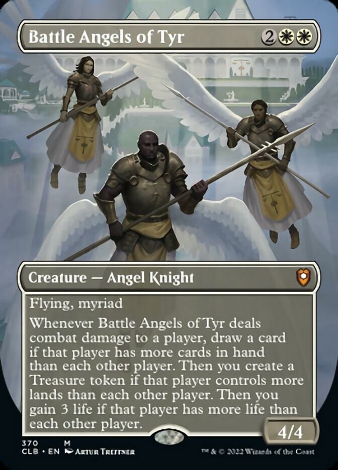 Battle Angels of Tyr (Borderless Alternate Art) [Commander Legends: Battle for Baldur's Gate] | Pegasus Games WI