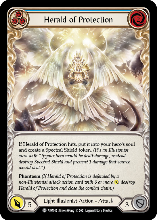 Herald of Protection (Blue) [PSM016] (Monarch Prism Blitz Deck) | Pegasus Games WI