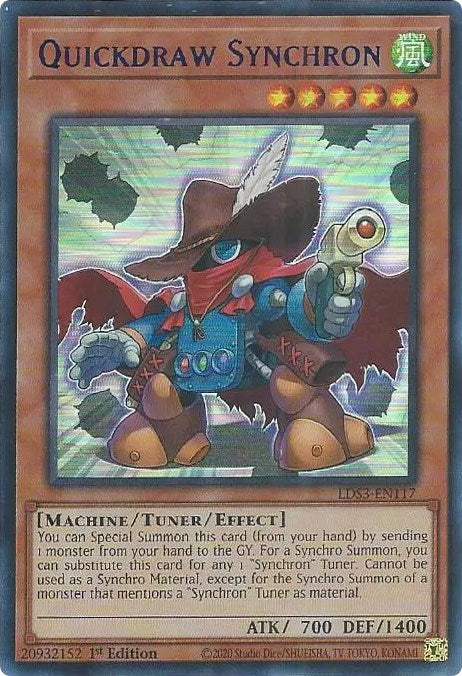 Quickdraw Synchron (Blue) [LDS3-EN117] Ultra Rare | Pegasus Games WI