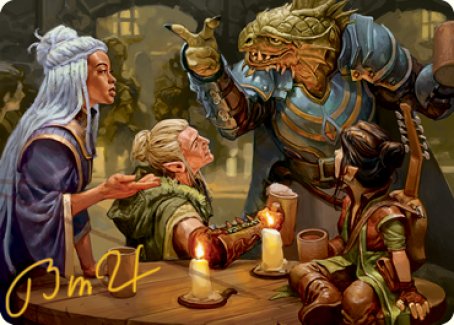 You Meet in a Tavern Art Card (Gold-Stamped Signature) [Dungeons & Dragons: Adventures in the Forgotten Realms Art Series] | Pegasus Games WI