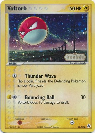 Voltorb (68/92) (Stamped) [EX: Legend Maker] | Pegasus Games WI