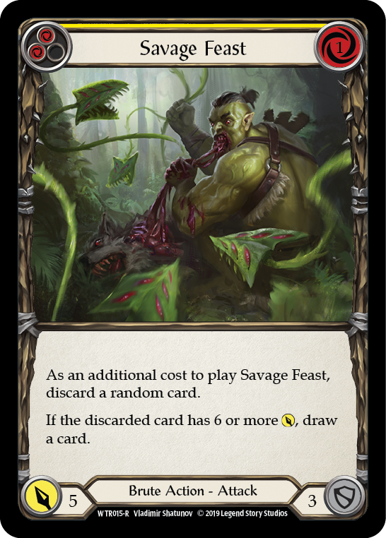 Savage Feast (Yellow) [WTR015-R] Alpha Print Normal | Pegasus Games WI