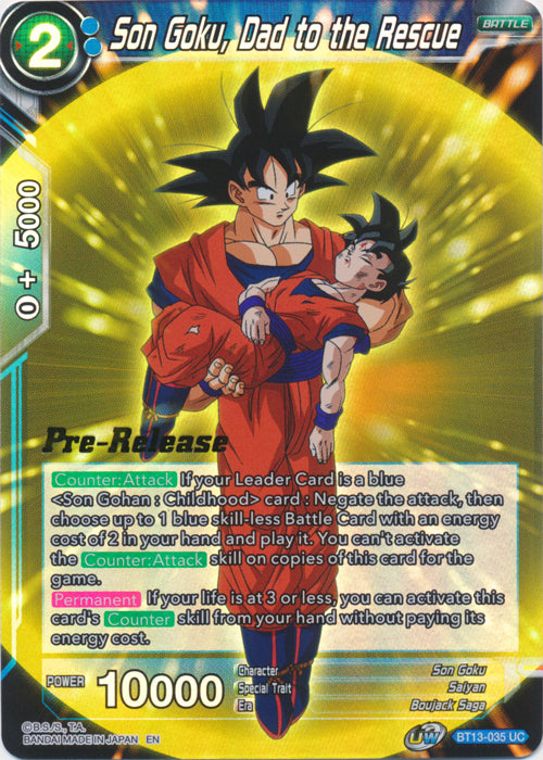 Son Goku, Dad to the Rescue (BT13-035) [Supreme Rivalry Prerelease Promos] | Pegasus Games WI