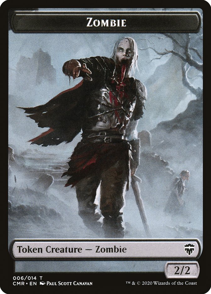 Treasure // Zombie Double-Sided Token [Commander Legends Tokens] | Pegasus Games WI