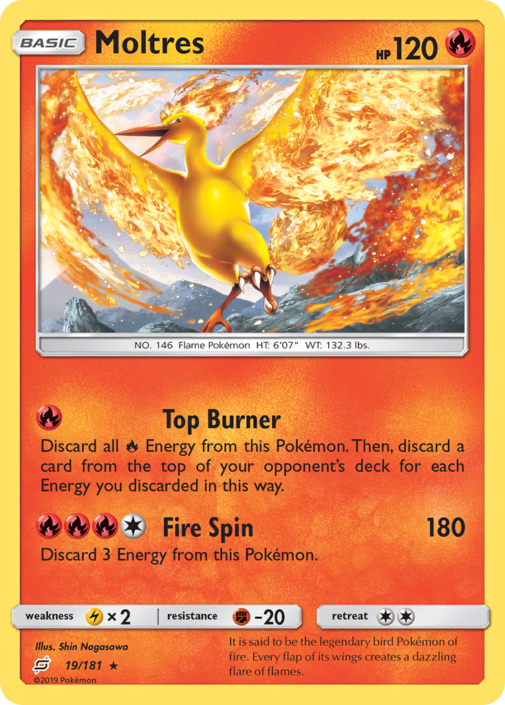 Moltres (19/181) [Sun & Moon: Team Up] | Pegasus Games WI