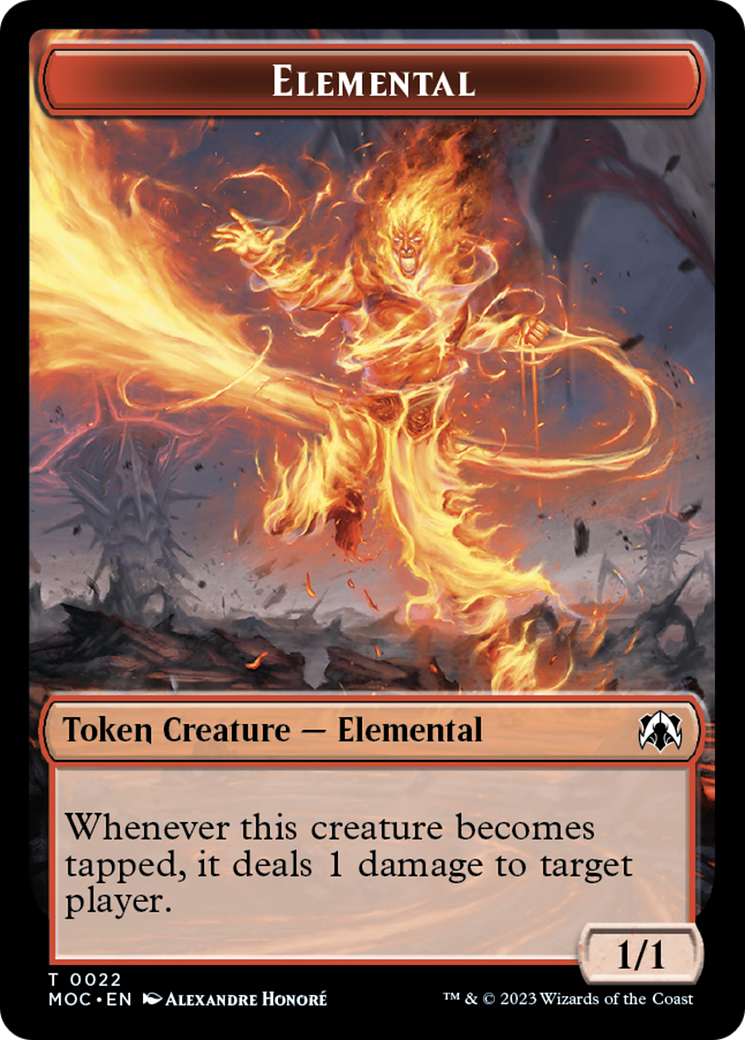 Elemental (22) // Faerie Double-Sided Token [March of the Machine Commander Tokens] | Pegasus Games WI