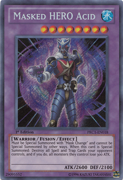 Masked HERO Acid [PRC1-EN018] Secret Rare | Pegasus Games WI