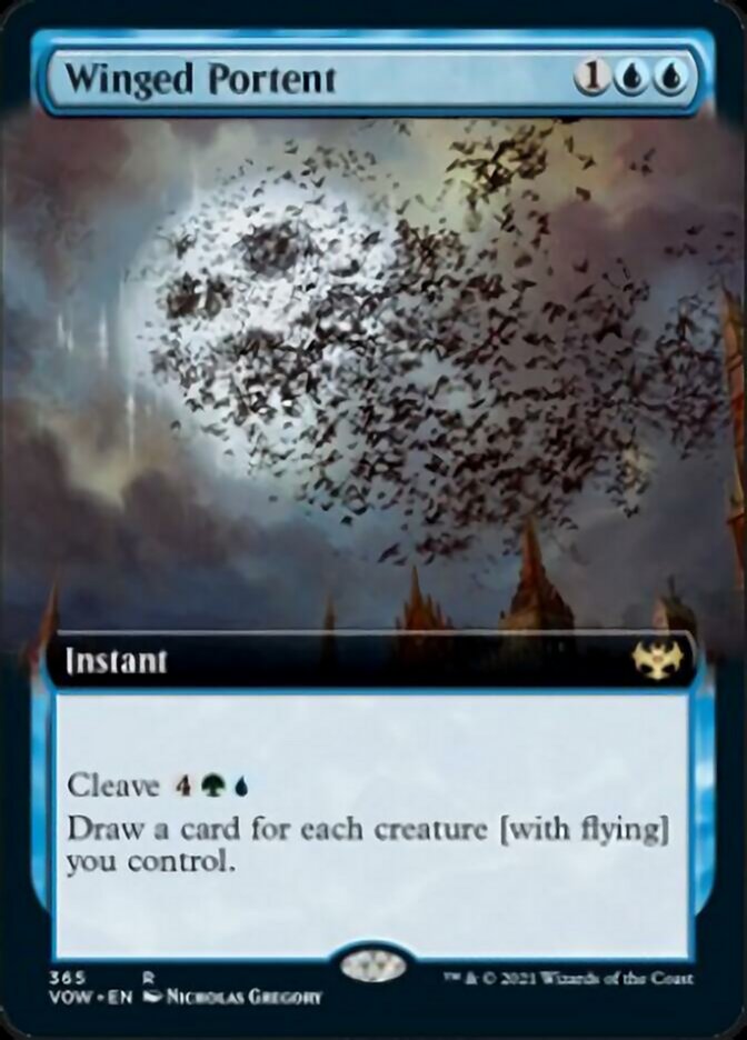 Winged Portent (Extended Art) [Innistrad: Crimson Vow] | Pegasus Games WI