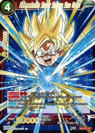 Unbreakable Super Saiyan Son Goku (Gold Stamped) (SD2-03) [Mythic Booster] | Pegasus Games WI