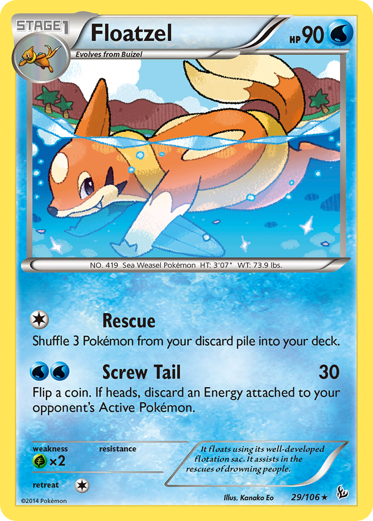 Floatzel (29/106) [XY: Flashfire] | Pegasus Games WI