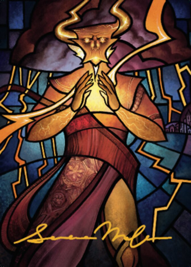 Najal, the Storm Runner Art Card (Gold-Stamped Signature) [Dominaria United Art Series] | Pegasus Games WI