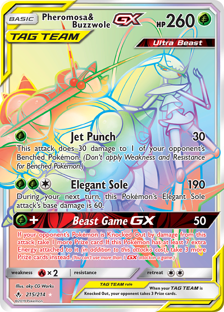 Pheromosa & Buzzwole GX (215/214) [Sun & Moon: Unbroken Bonds] | Pegasus Games WI