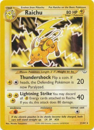 Raichu (21/64) [Neo Revelation Unlimited] | Pegasus Games WI