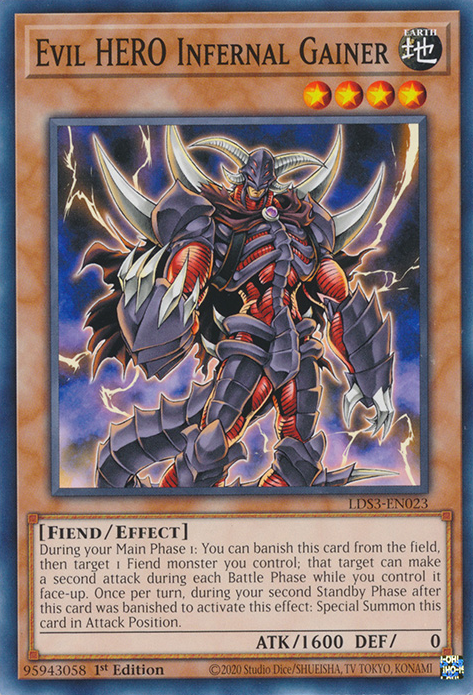 Evil HERO Infernal Gainer [LDS3-EN023] Common | Pegasus Games WI