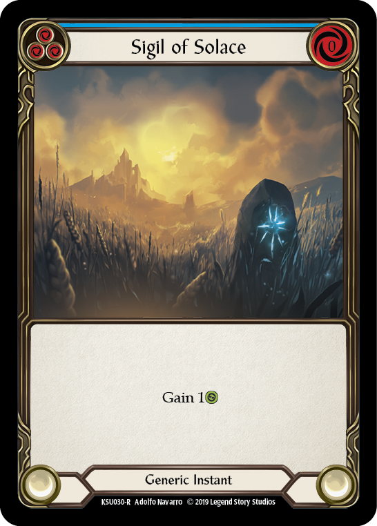 Sigil of Solace (Blue) [KSU030-R] 1st Edition Normal | Pegasus Games WI