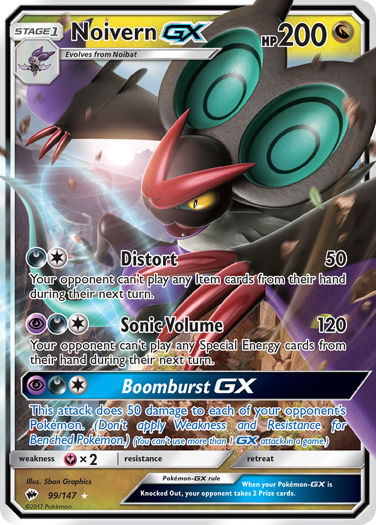 Noivern GX (99/147) [Sun & Moon: Burning Shadows] | Pegasus Games WI