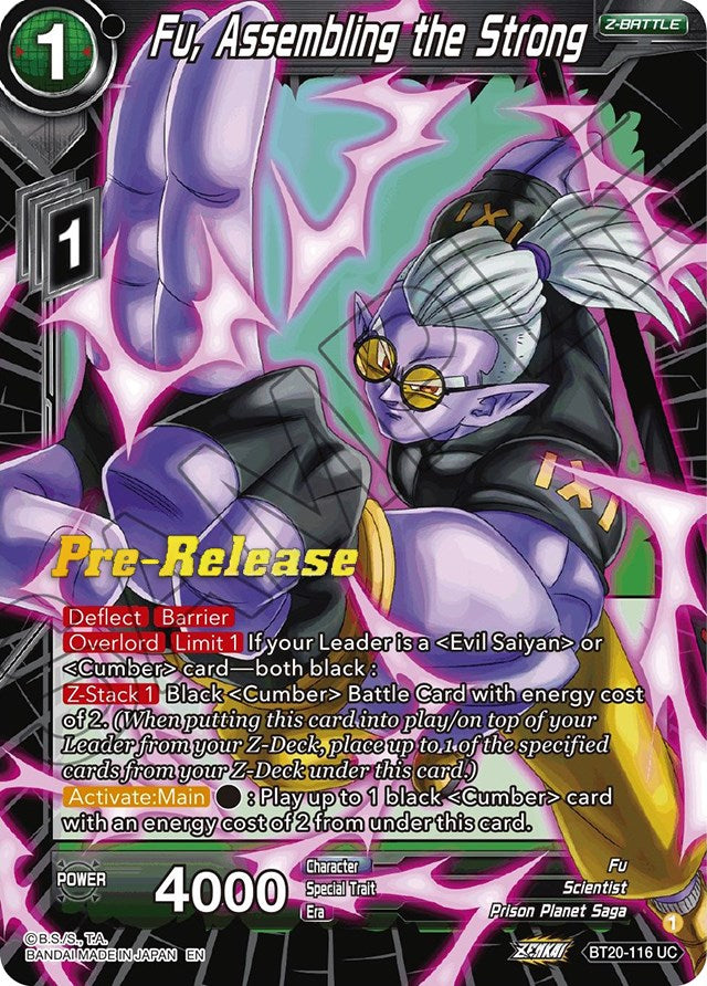 Fu, Assembling the Strong (BT20-116) [Power Absorbed Prerelease Promos] | Pegasus Games WI