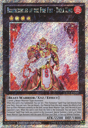 Brotherhood of the Fire Fist - Tiger King [CT11-EN001] Secret Rare | Pegasus Games WI