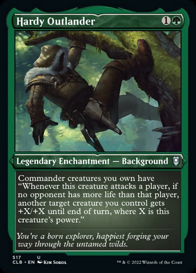 Hardy Outlander (Foil Etched) [Commander Legends: Battle for Baldur's Gate] | Pegasus Games WI