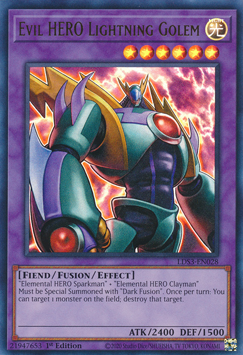 Evil HERO Lightning Golem [LDS3-EN028] Ultra Rare | Pegasus Games WI