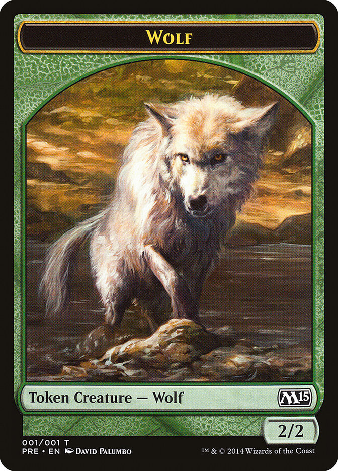 Wolf Token [Magic 2015 Prerelease Promos] | Pegasus Games WI