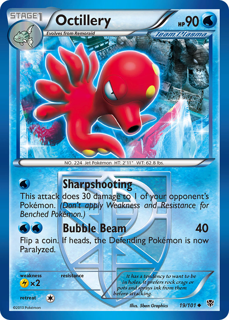 Octillery (19/101) [Black & White: Plasma Blast] | Pegasus Games WI