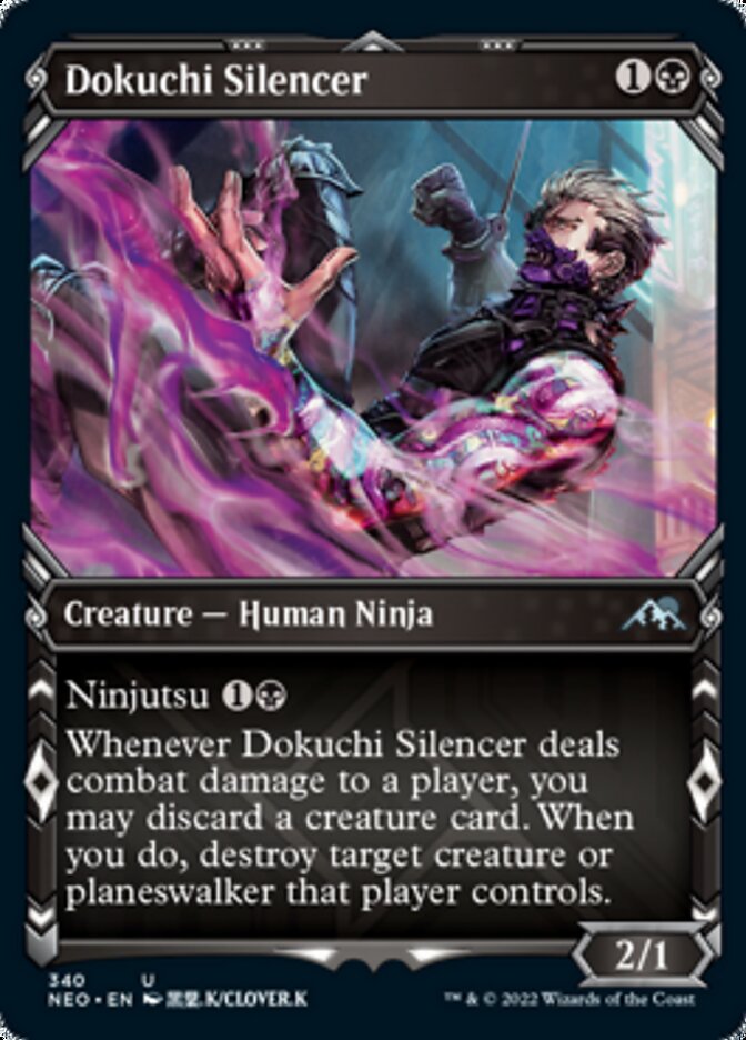 Dokuchi Silencer (Showcase Ninja) [Kamigawa: Neon Dynasty] | Pegasus Games WI