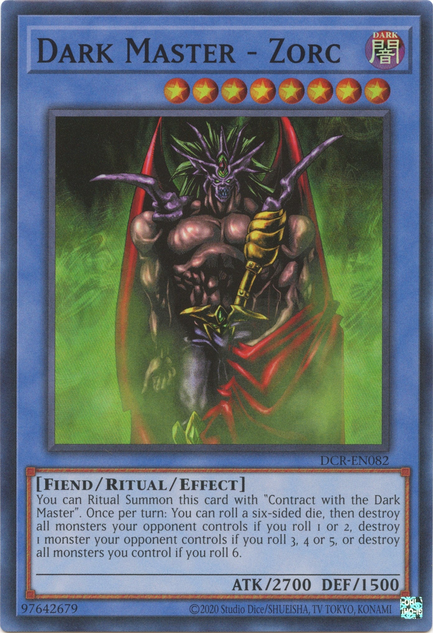 Dark Master - Zorc (25th Anniversary) [DCR-EN082] Super Rare | Pegasus Games WI