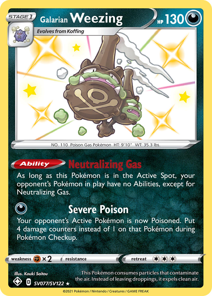 Galarian Weezing (SV077/SV122) [Sword & Shield: Shining Fates] | Pegasus Games WI