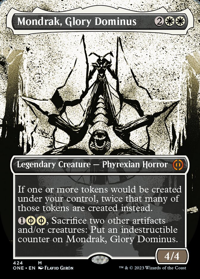 Mondrak, Glory Dominus (Borderless Ichor Step-and-Compleat Foil) [Phyrexia: All Will Be One] | Pegasus Games WI