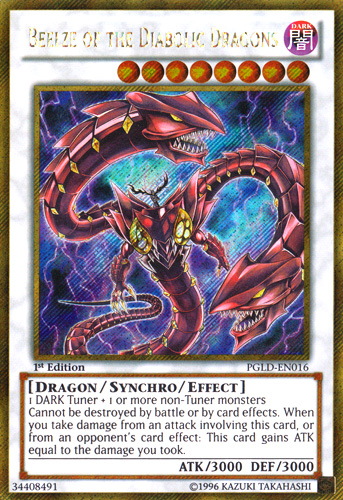 Beelze of the Diabolic Dragons [PGLD-EN016] Gold Secret Rare | Pegasus Games WI