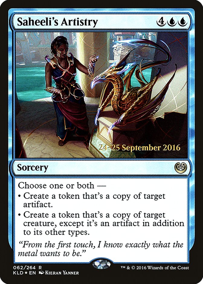 Saheeli's Artistry [Kaladesh Prerelease Promos] | Pegasus Games WI