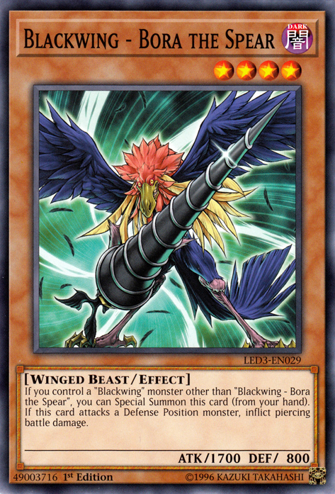Blackwing - Bora the Spear [LED3-EN029] Common | Pegasus Games WI